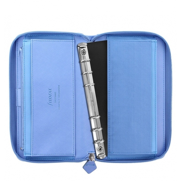 Saffiano Zip Organiser Compact Blue FILOFAX - 4