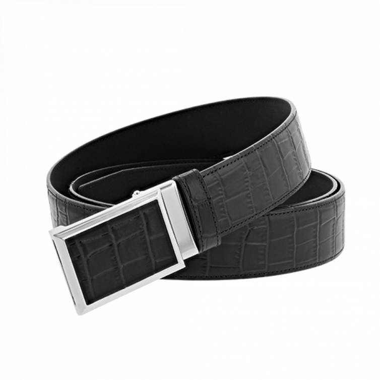 Belt Black Grained Calfskin, 35 MM