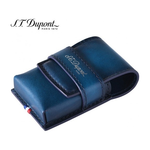 S.T. Dupont Le Grand Atelier Document case, Leather, Blue, Zip