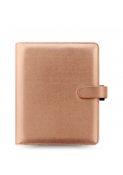 It's all about the colour. Special edition of Saffiano Rose Gold organiser of sophisticated classic leather-look cover in bright on trend colours. Combined with simple personal organiser construction and clean lines.