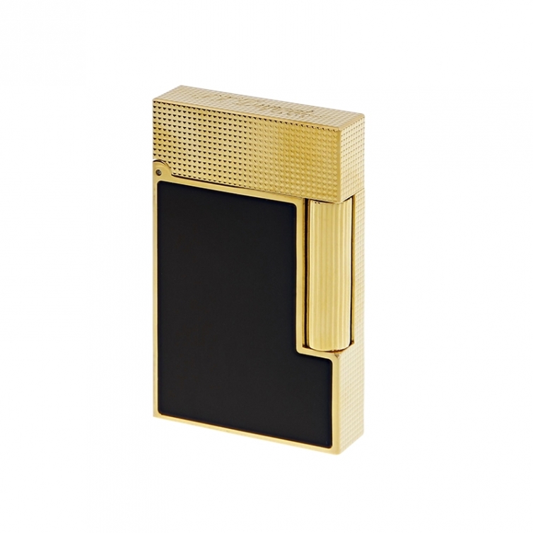 Line 2 Cling Lighter yellow gold and black lacquer S.T. DUPONT - 1