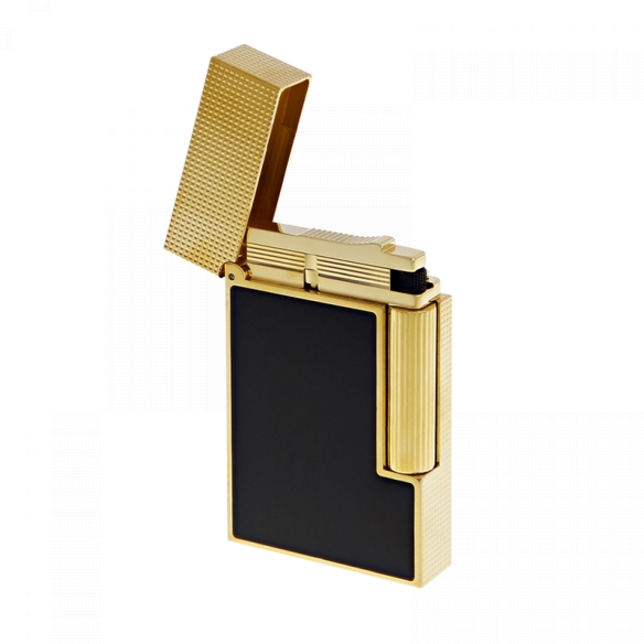 Line 2 Cling Lighter yellow gold and black lacquer S.T. DUPONT - 2