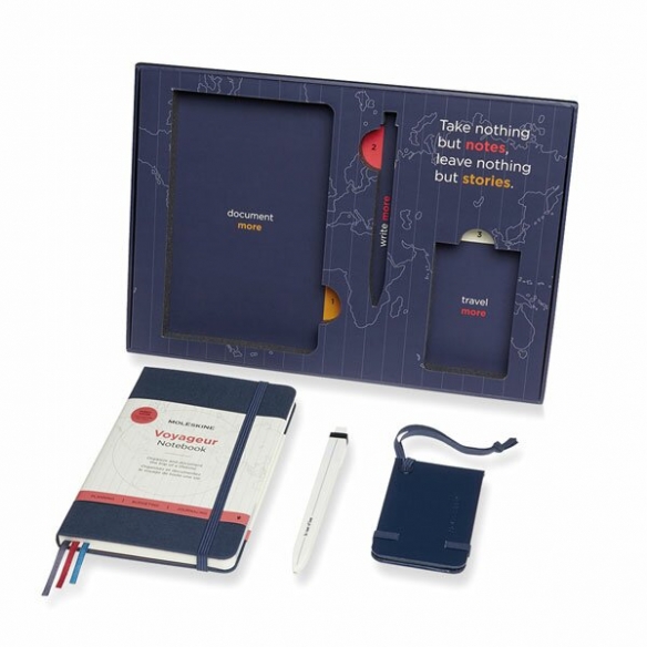 Voyager Travel Kit Notebook and Ballpoint pen blue MOLESKINE - 2