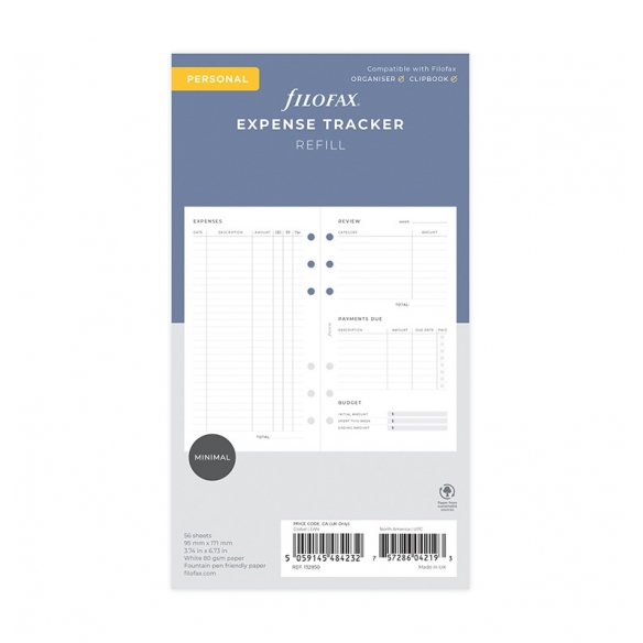 Minimal Expense Tracker Refill Personal FILOFAX - 5