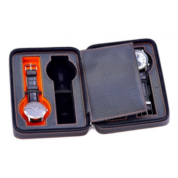 Travel case for 4 watches black LEANSCHI - 1