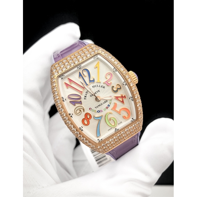 Franck Muller Vanguard Lady Color Dreams Rose Gold Diamonds watch