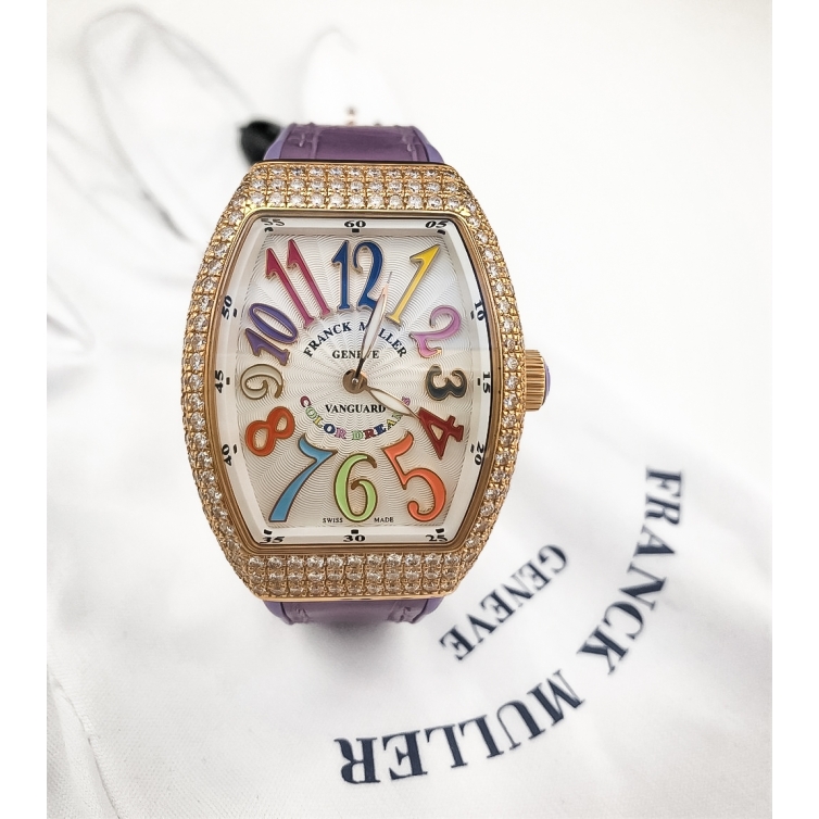 Franck Muller Vanguard Lady Color Dreams Rose Gold Diamonds watch