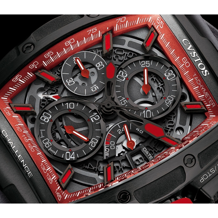 Cvstos Challenge Chrono Red Storm montre 80009 Exclusive Pen