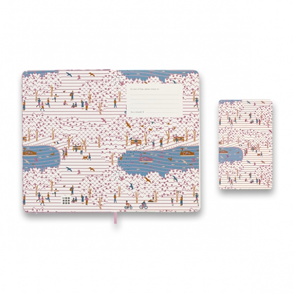 Sakura Bench Limited edition Notebook L plain pink MOLESKINE - 3