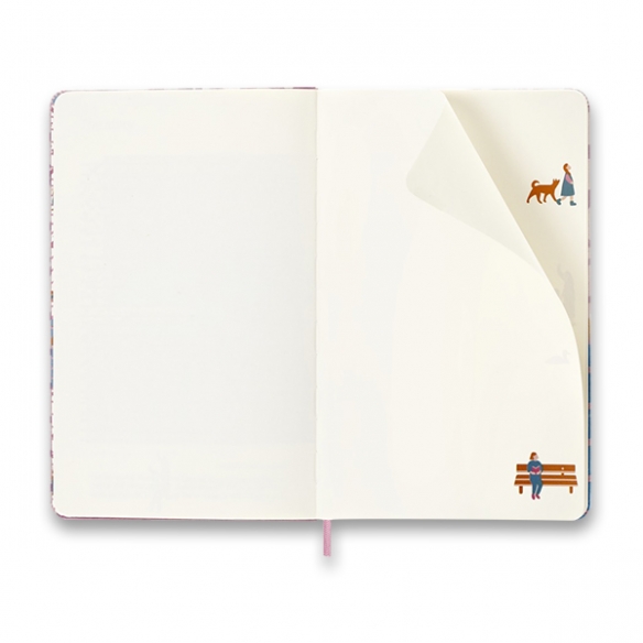 Sakura Bench Limited edition Notebook L plain pink MOLESKINE - 5