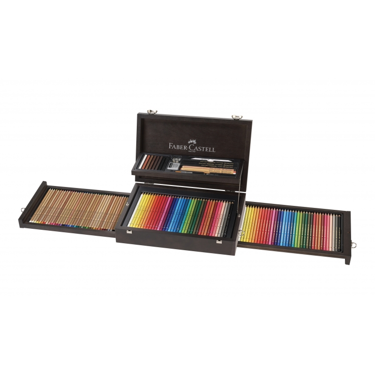 Collection Set of Pencils in a wooden box 126 pcs FABER-CASTELL - 1