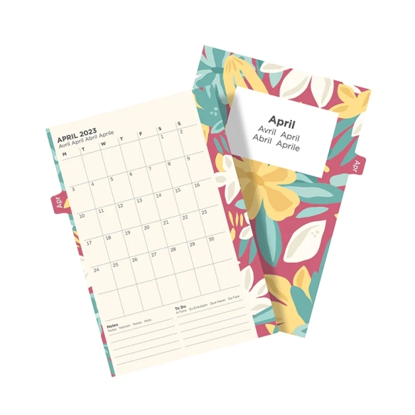 Floral Ilustrated Calendar Refill Week On Two Pages Pocket 2023 multilanguage FILOFAX - 7