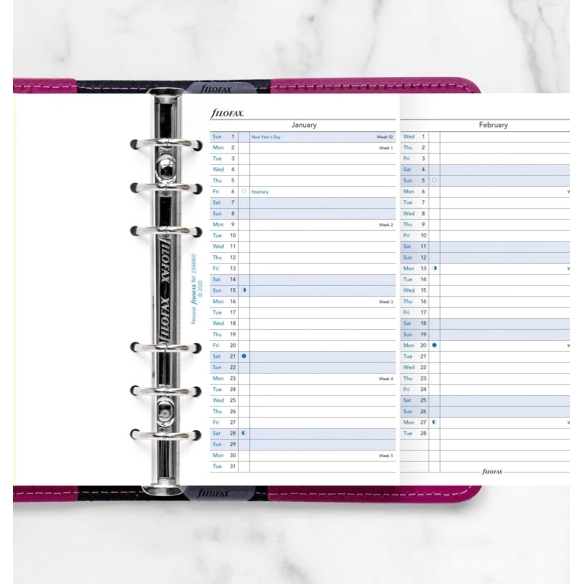 Vertical Year Planner Personal 2023 FILOFAX - 1