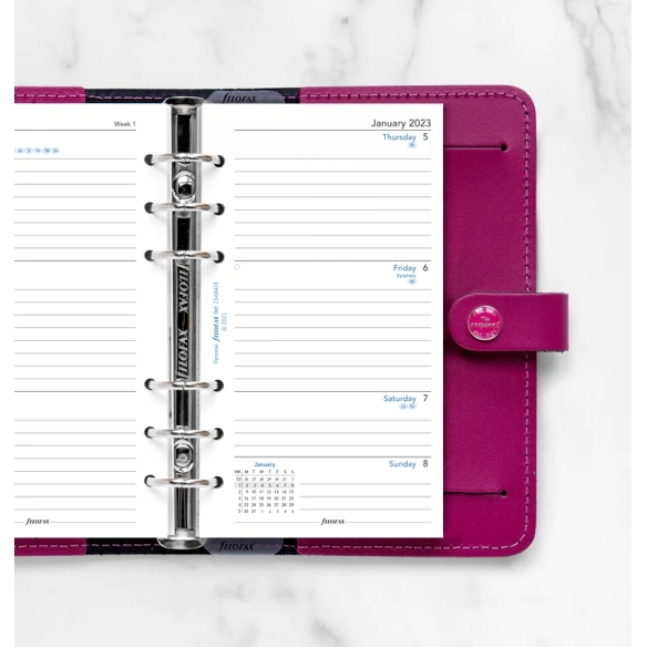 Calendar Refill Week On Two Pages Personal 2023 lined FILOFAX - 1