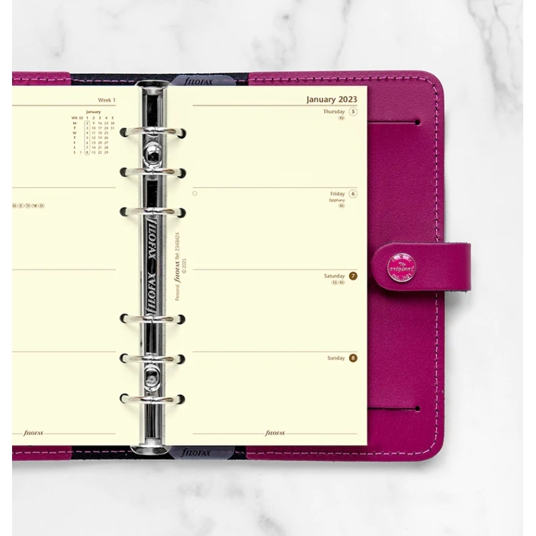 Calendar Refill Week On Two Pages Personal 2023 cotton cream FILOFAX - 1
