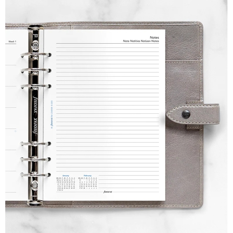 Calendar Refill Week On One Page with Notes A5 2023 FILOFAX - 1