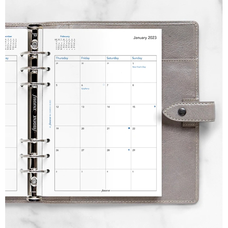 Calendar Refill Month On Two Pages A5 2023 FILOFAX - 1