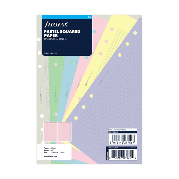 Pastel Squared Notepaper A5 Refill FILOFAX - 5
