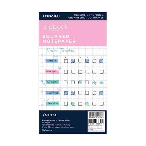 Clipbook Personal Squared Notepaper Refill FILOFAX - 4