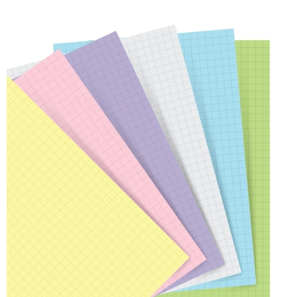 Pastel Squared Notepaper Refill A5 Notebook FILOFAX - 4
