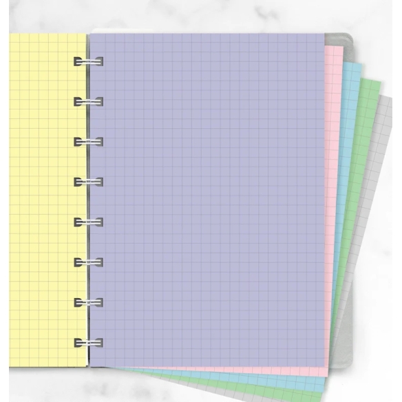 Pastel Squared Notepaper Refill A5 Notebook FILOFAX - 1