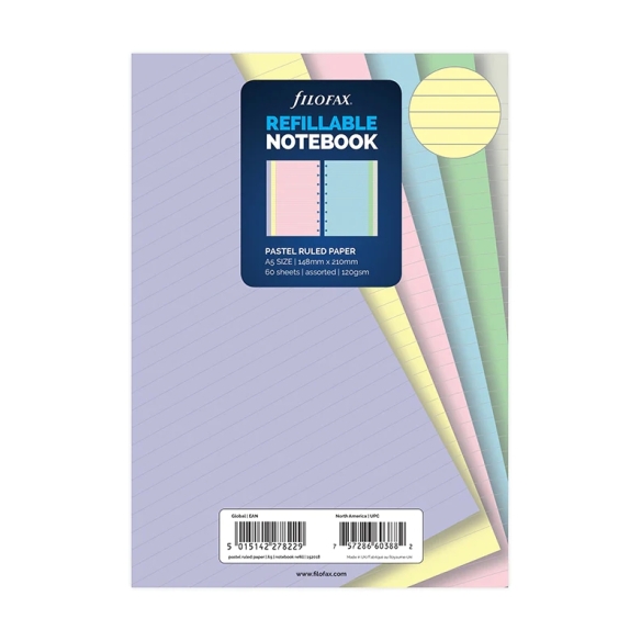 Pastel Ruled Paper Refill A5 Notebook FILOFAX - 5