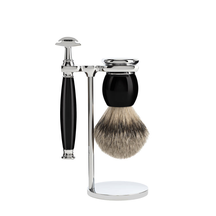 Sophist Shaving Set Black Silvertip Badger MÜHLE - 1