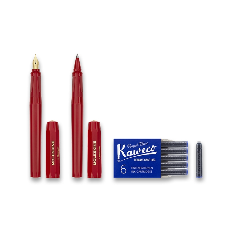 Moleskine x Kaweco Gift Set Fountain and Ballpoint Pen red PARKER - 1