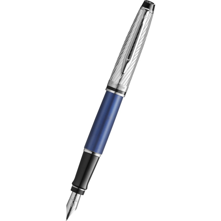 Expert Deluxe Metalic CT Fountain Pen blue WATERMAN - 1