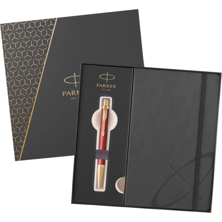 IM Premium GT Gift Set Ballpoint Pen and Notebook red PARKER - 1