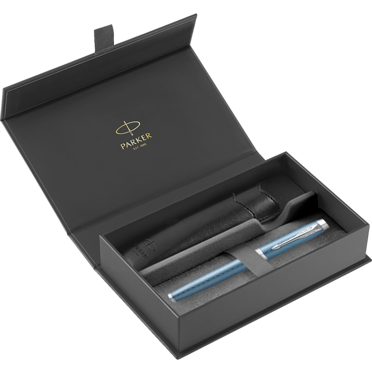 IM Premium GT Gift Set Roller and Pen Case blue grey PARKER - 1