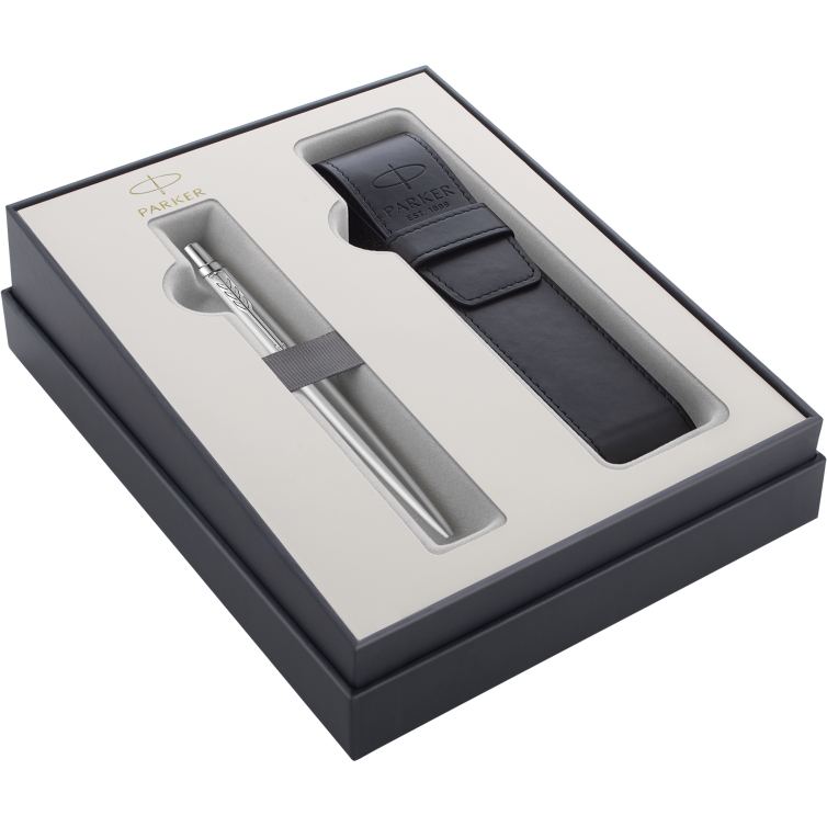 Jotter XL Monochrome CT Gift Set Ballpoint Pen and Pen Case stainless steel PARKER - 2