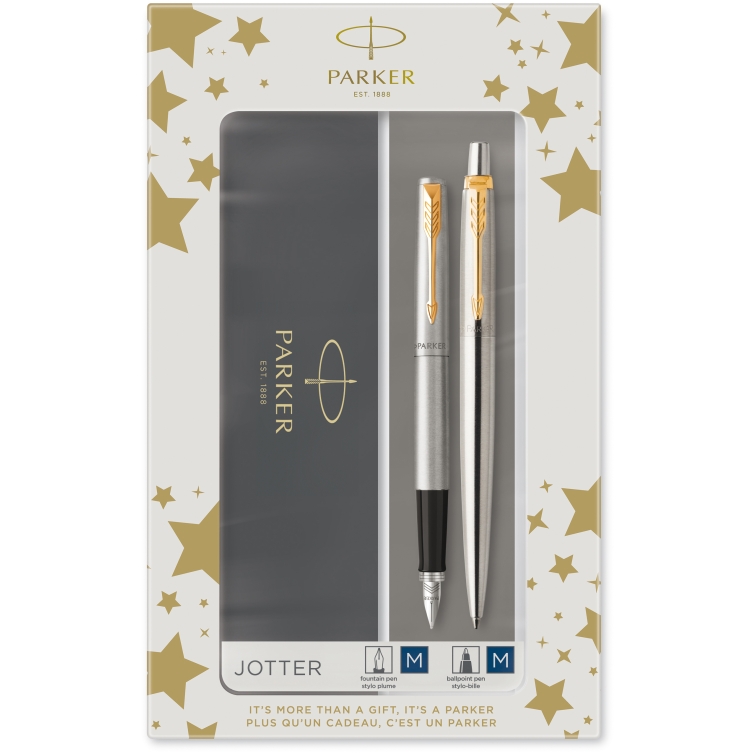 Gift set Jotter GT Fountain pen and Ballpoint Stainless Steel PARKER - 3