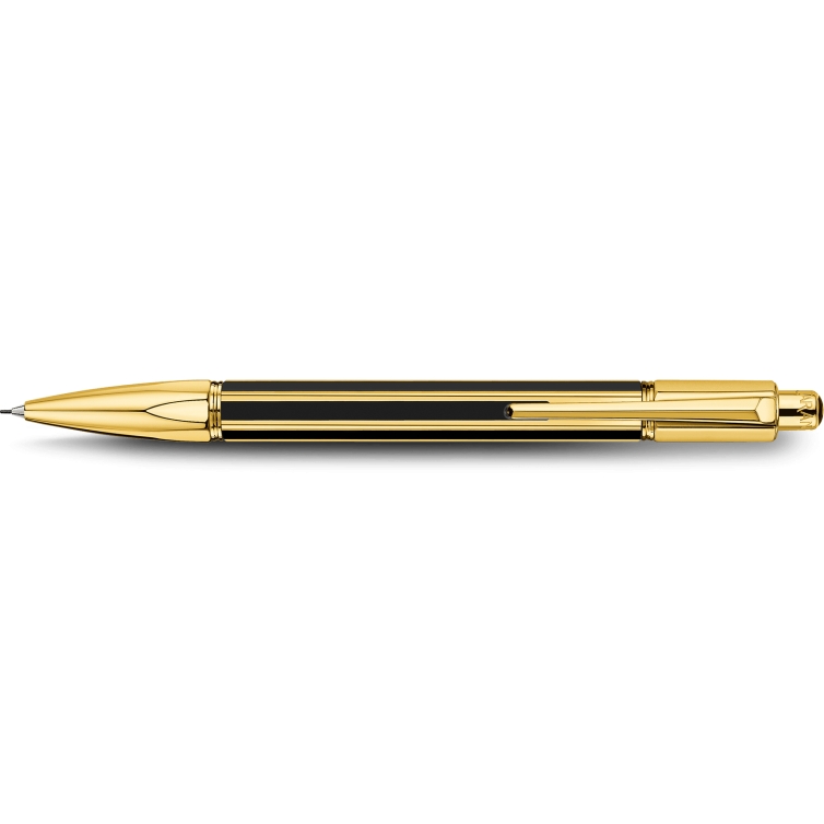 Varius Gold Plated China Black Mechanical Pencil CARAN D'ACHE - 1