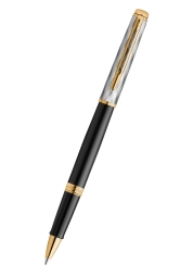 Immerse yourself in the spirit and romance of Paris with the Reflections of Paris Hémisphére Deluxe Black GT Roller. Drawing from 140 years of exceptional craftsmanship, this special edition roller is meticulously hand-assembled in France, featuring a black lacquered brass body and palladium-plated cap with waveform etching. This exquisite pen, delivered in a gift box, is the perfect embodiment of urban vitality and elegance.